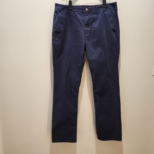 Bonobos Blue Cotton Flat Front Straight Leg Chinos - 36x34